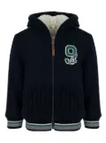 Lapin House patterned intarsia-knit cotton jacket - Blue
