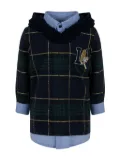 Lapin House layered-design hoodie - Black