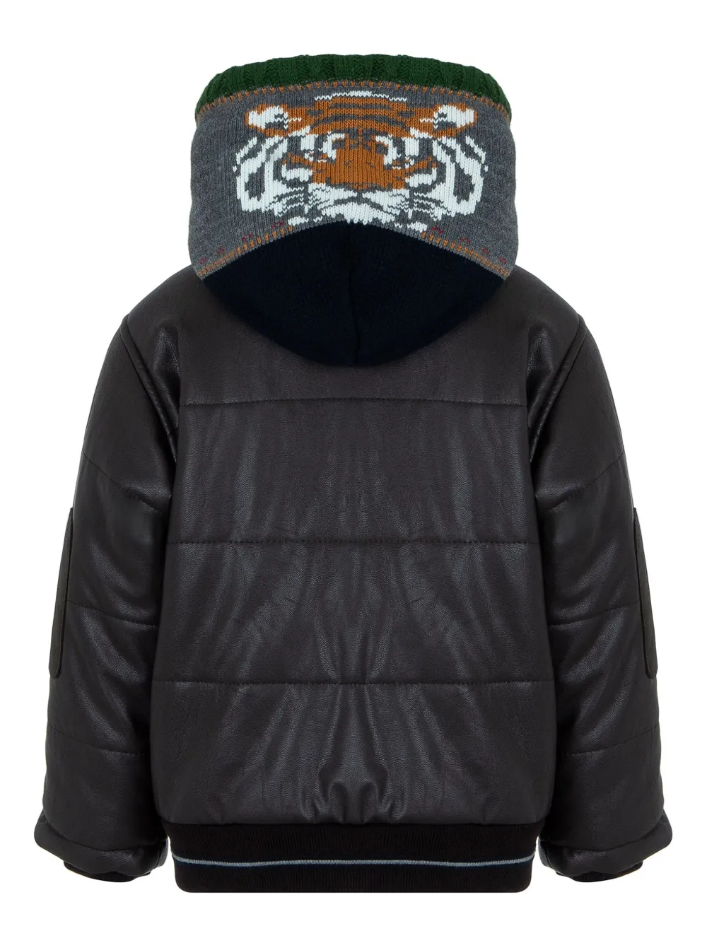 Lapin House Gewatteerd jack met logopatch Bruin