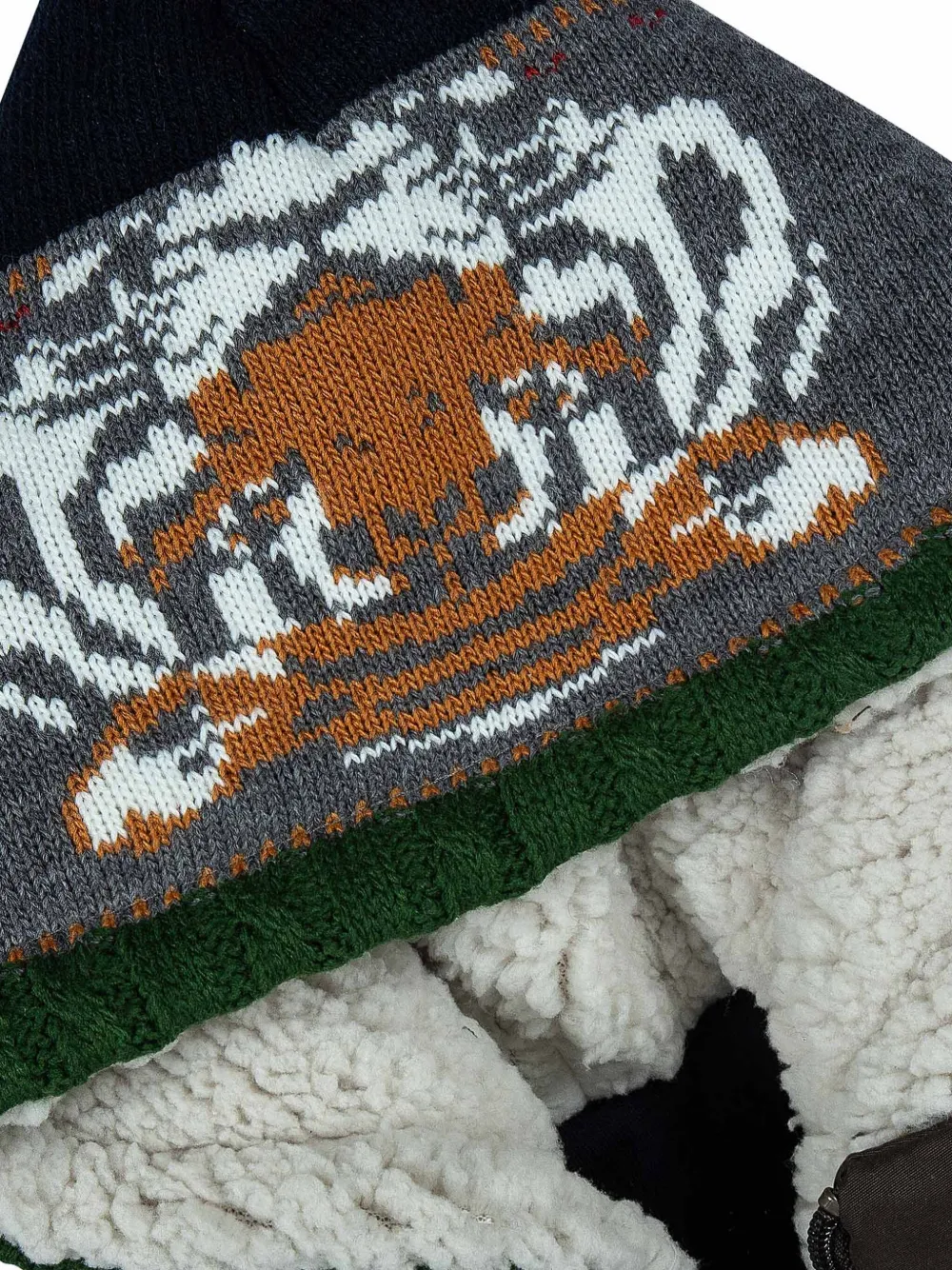 Lapin House Gewatteerd jack met logopatch Bruin