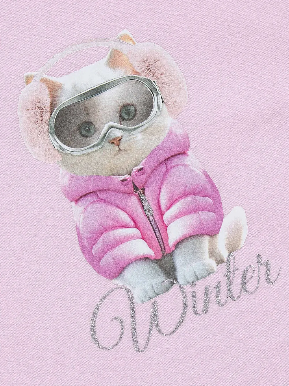 Lapin House Katoenen sweater met print Roze