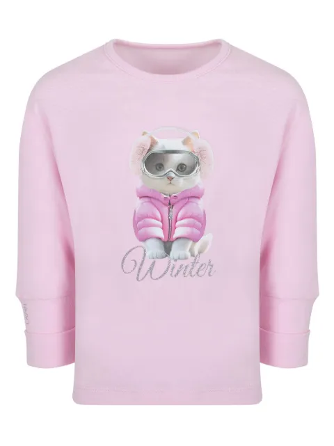 Lapin House graphic-print cotton sweatshirt