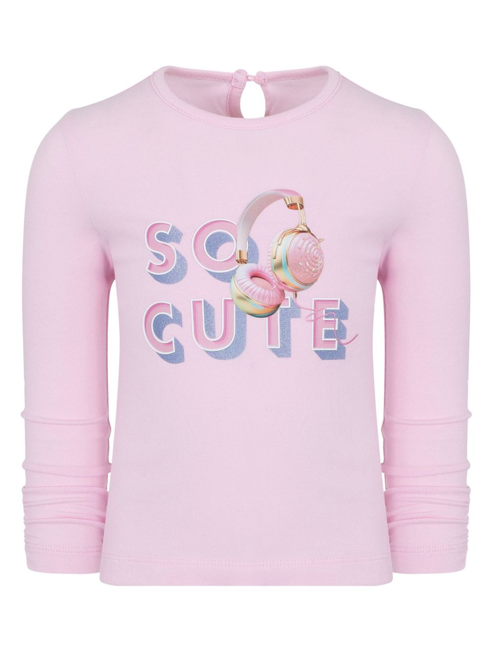 Lapin House slogan-print long-sleeve T-shirt - Pink