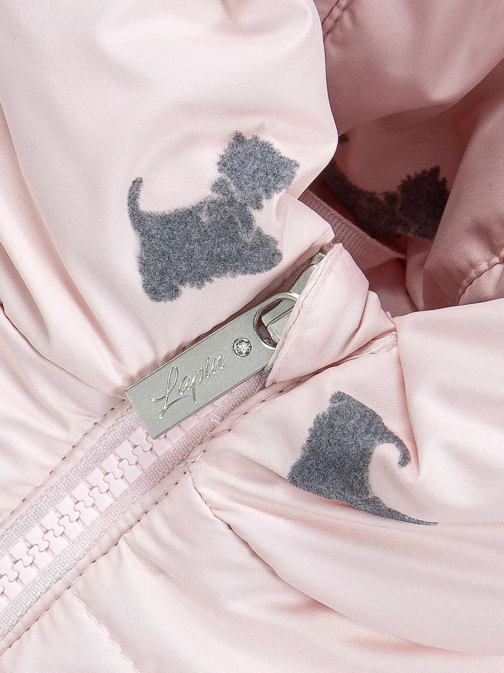 Lapin House Gewatteerd jack met hondenprint Roze