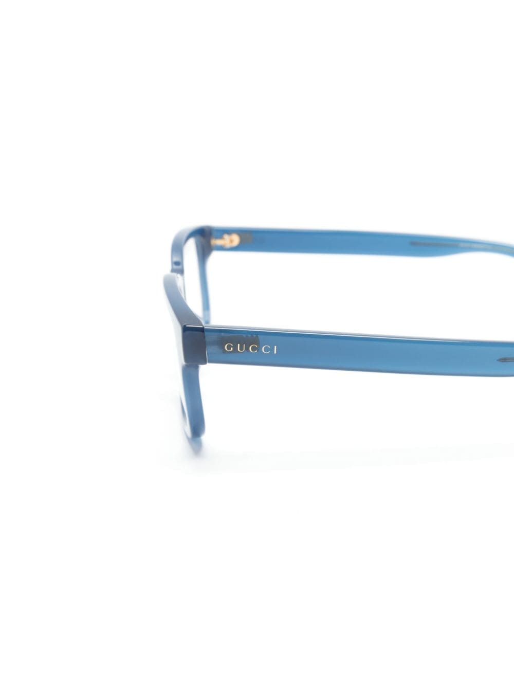 Shop Gucci Rectangle-frame Glasses In Blue