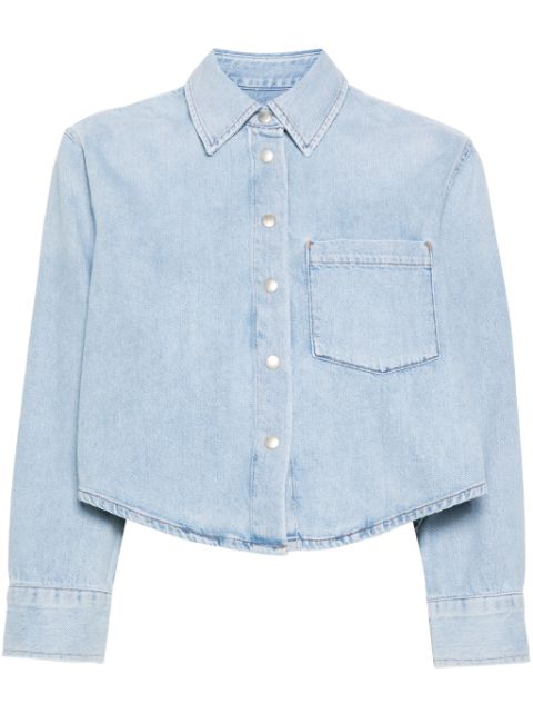 AGOLDE Dagmar washed-denim cropped shirt 