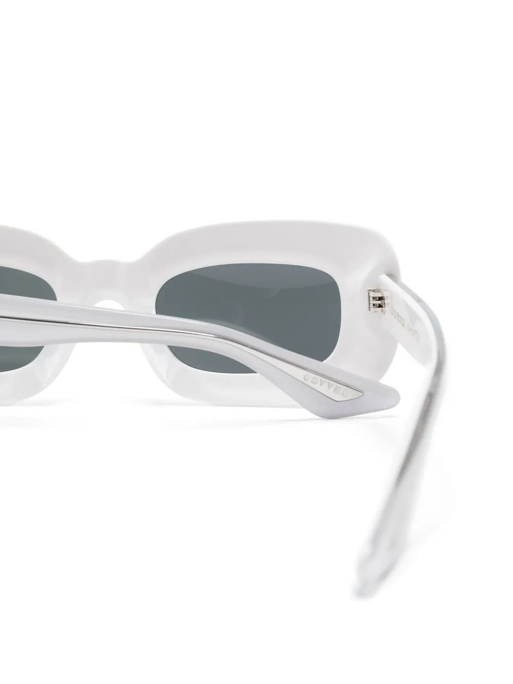 KHAITE 1966C zonnebril met rechthoekig montuur Wit