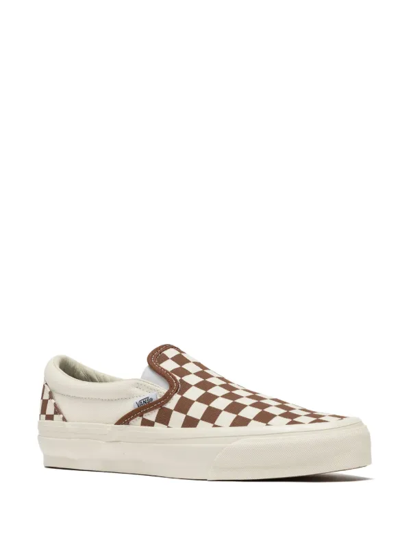 Gold checkerboard vans deals