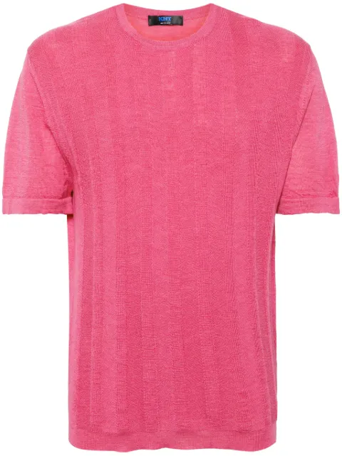 Kiton t-shirt à bord en maille nervurée
