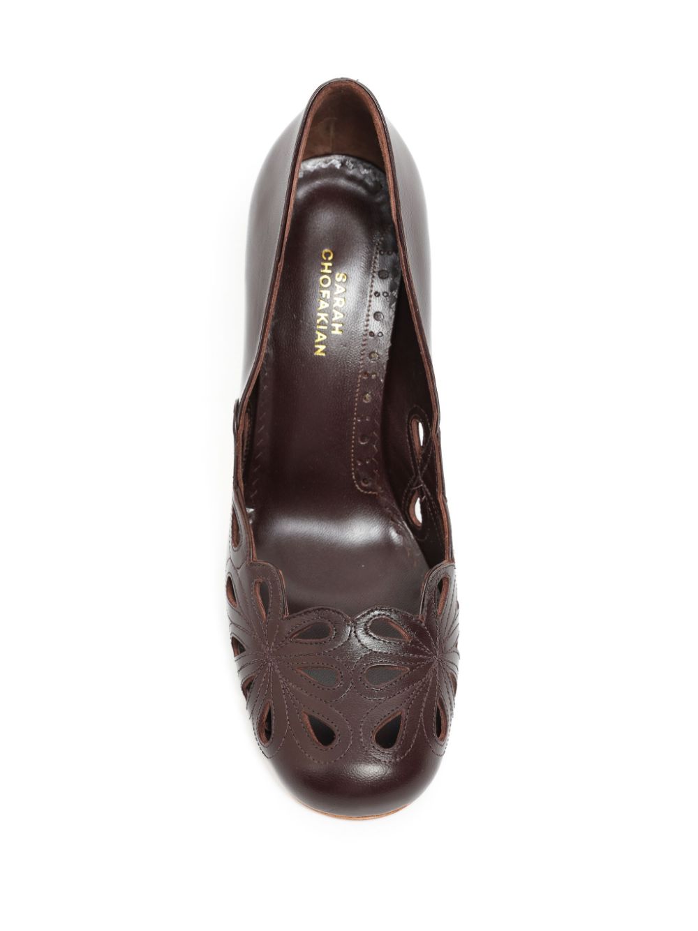 Sarah Chofakian Belle Epoque 75mm pumps Brown