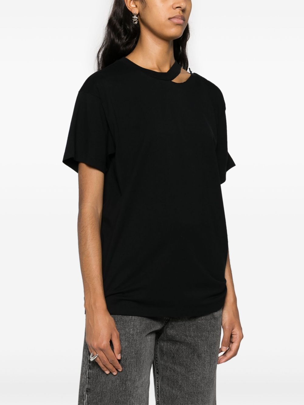 MM6 Maison Margiela ripped cotton T-shirt Women