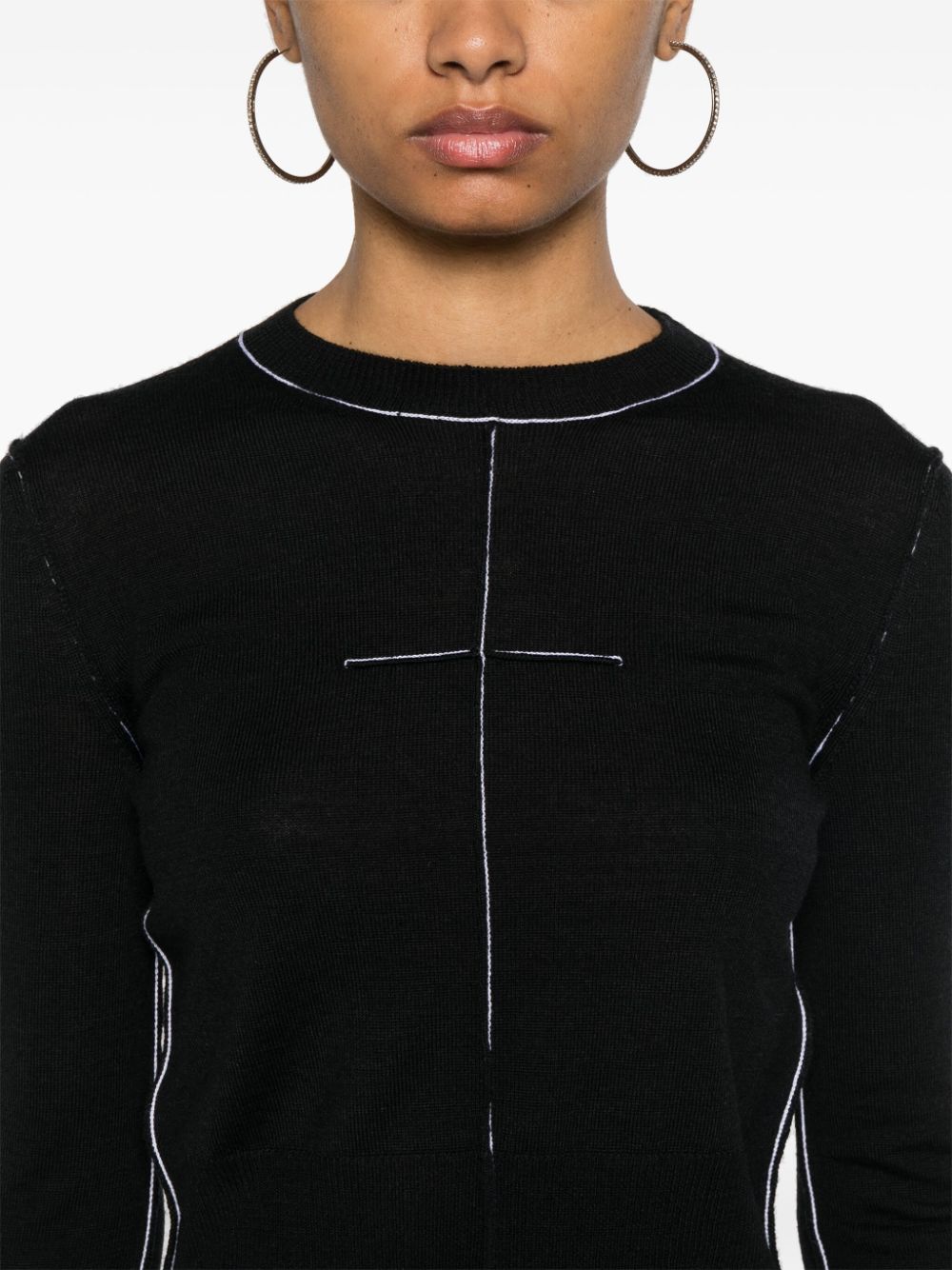 MM6 Maison Margiela contrast-stitching jumper Women