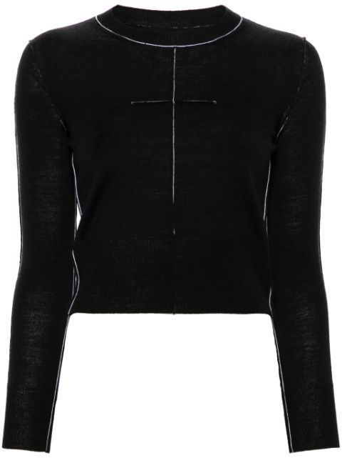 MM6 Maison Margiela contrast-stitching jumper Women