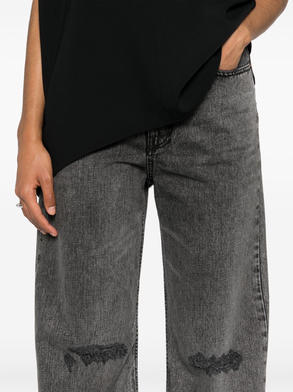 MM6 Maison Margiela numbers-patch straight jeans Women