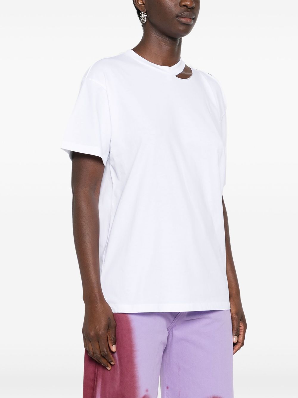 MM6 Maison Margiela pin-detail cotton T-shirt Women