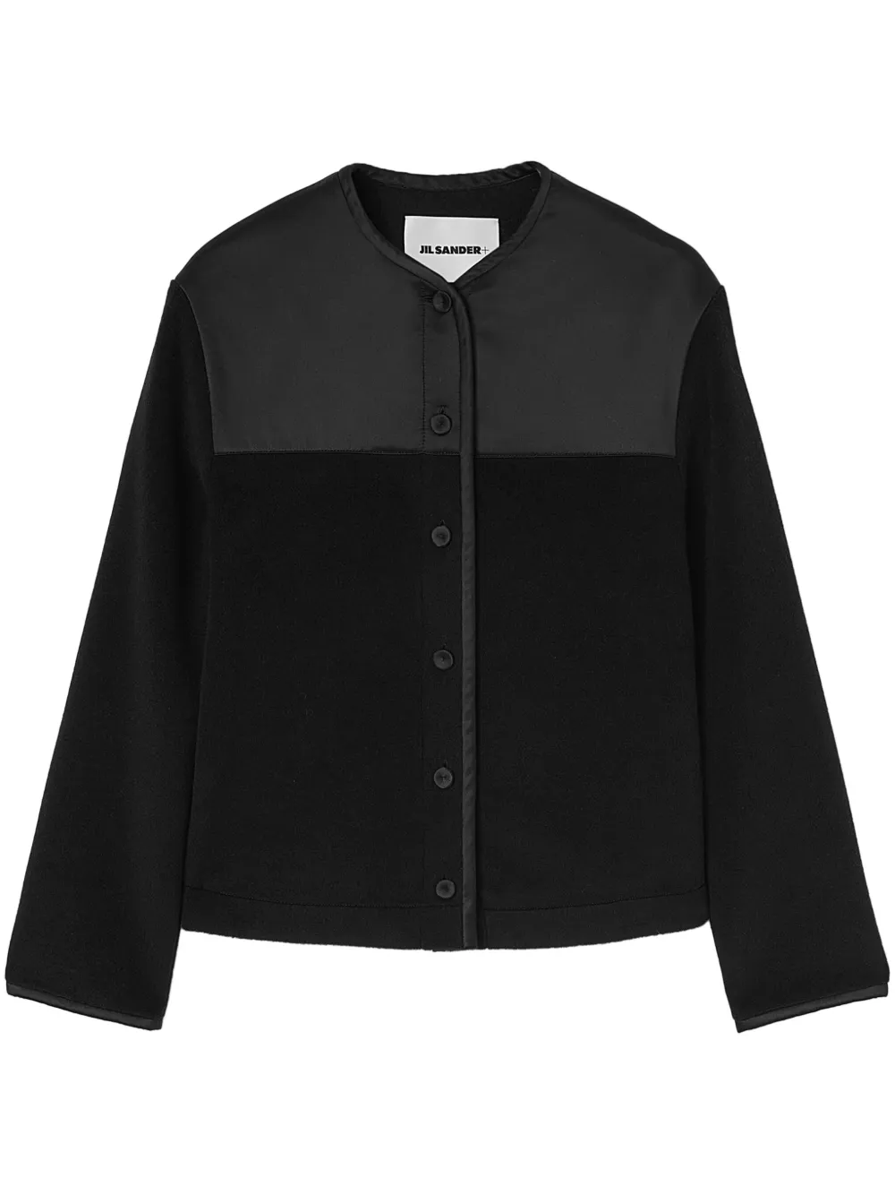 Jil Sander panelled fleece jacket - Black