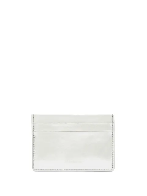 Jil Sander logo-stamp leather cardholder