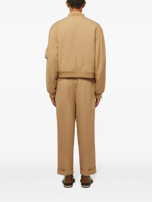 Jil Sander straight-leg Belted Wool Trousers | Brown | FARFETCH