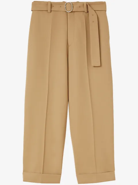 Jil Sander pantalon ceinturé à coupe droite