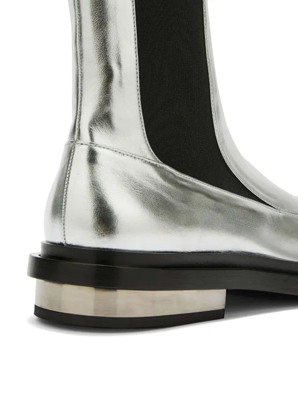 Jil Sander Leather Chelsea Ankle Boots Grey FARFETCH IN
