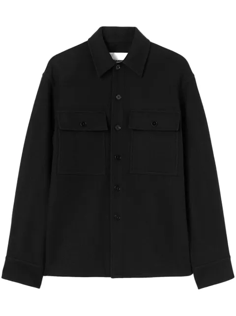 Jil Sander long-sleeve wool flannel overshirt