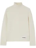Jil Sander high-neck textured top - White