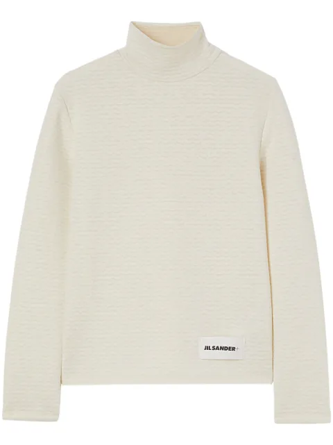 Jil Sander high-neck textured top