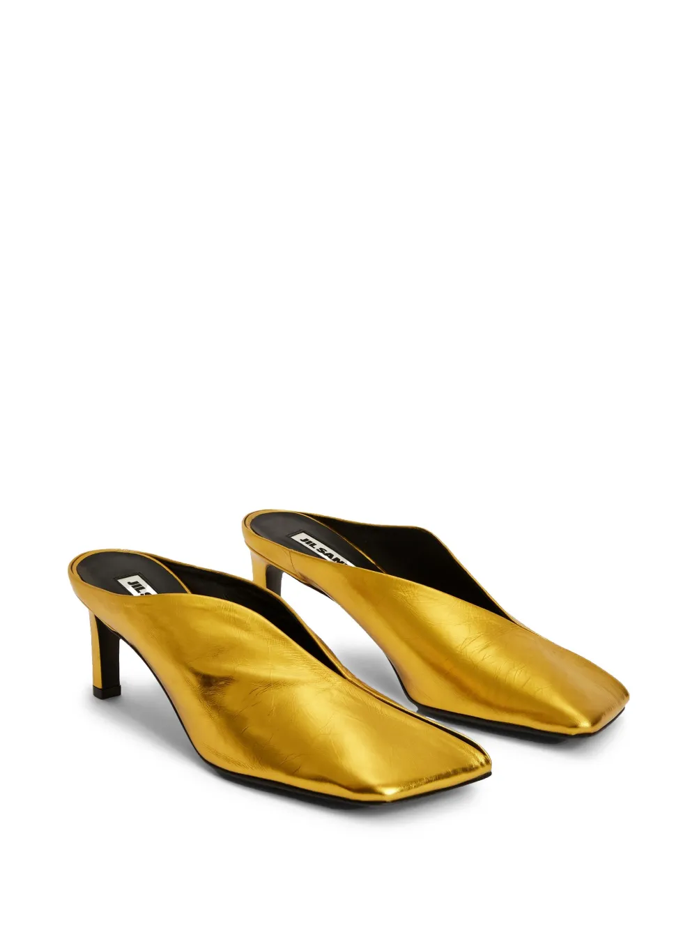 Jil Sander 40mm metallic mules - Goud