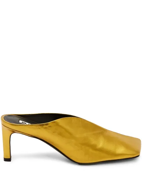 Jil Sander mules metalizados con tacón de 40mm