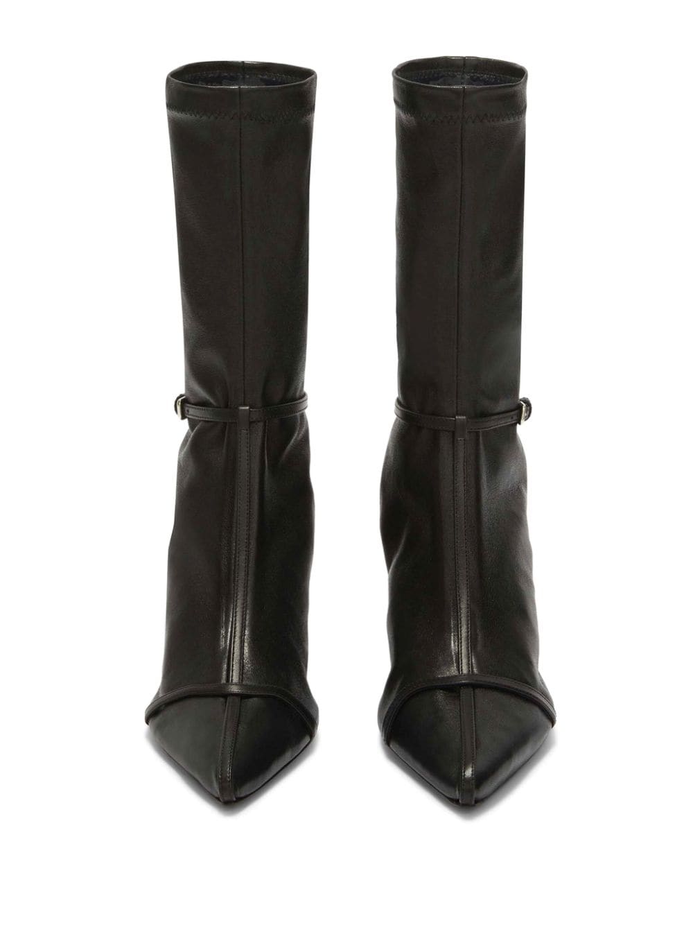 Shop Jil Sander Strappy Ankle Boots In Black