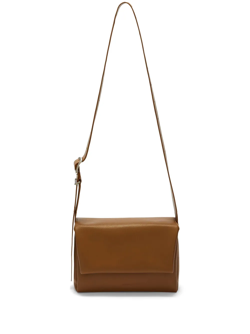 Jil Sander Folded small leather shoulder bag | Brown | Image 1