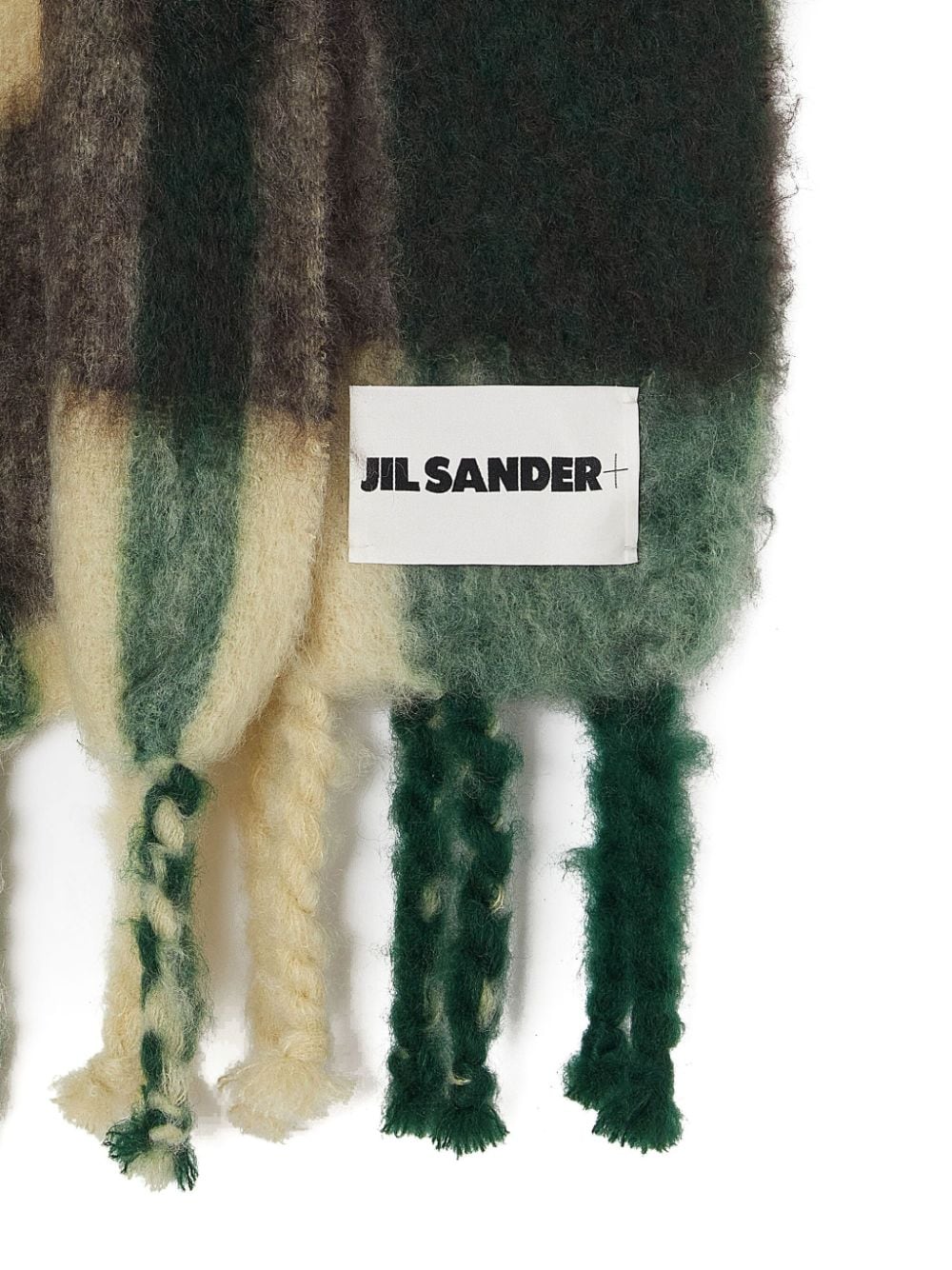 Shop Jil Sander Plaid-check Scarf In Yellow