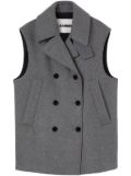 Jil Sander double-breasted wool vest - Grey