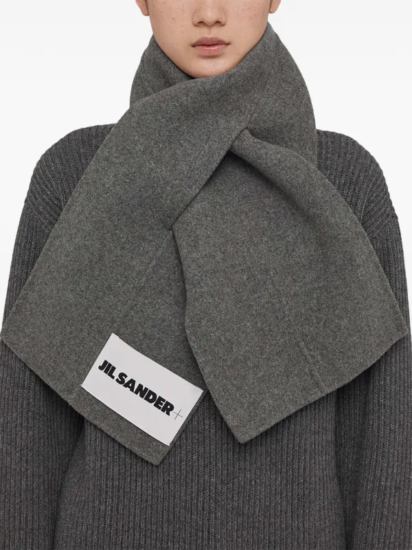 Jil Sander メランジ スカーフ | グレー | FARFETCH JP