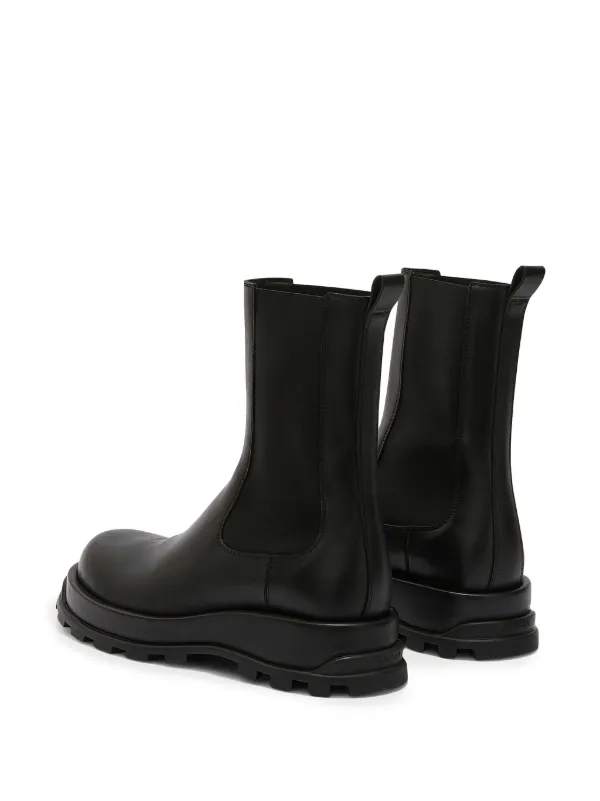 Jil Sander Leather Ankle Boots Black FARFETCH IN