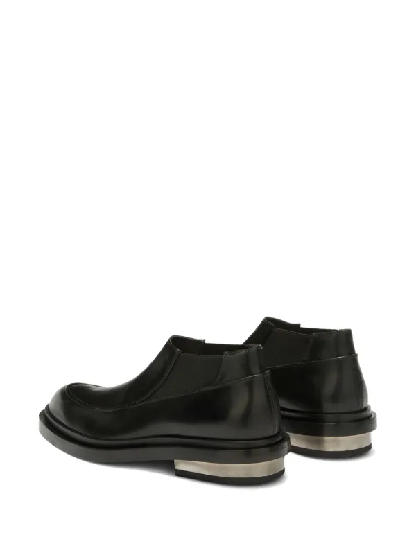 Jil Sander レザー アンクルブーツ | ブラック | FARFETCH JP