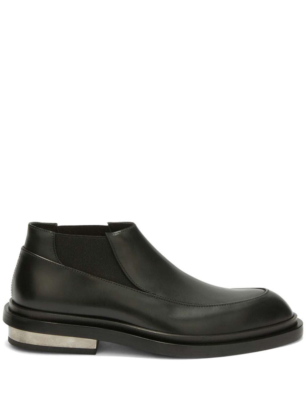 Jil Sander Stiefeletten aus Leder - Schwarz