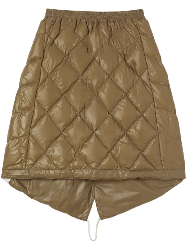 Brown quilted skirt best sale