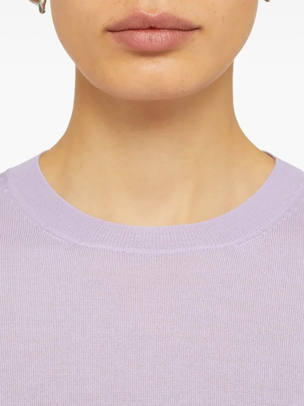 Jil Sander crew-neck fine-knit Jumper | Purple | FARFETCH