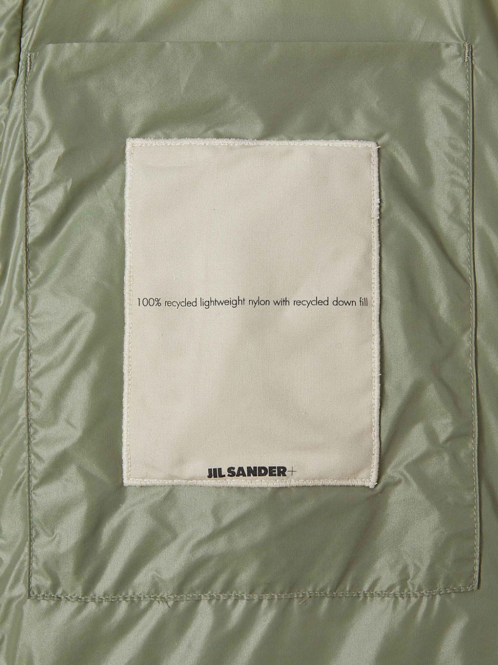 Shop Jil Sander Hooded Padded Coat In Green