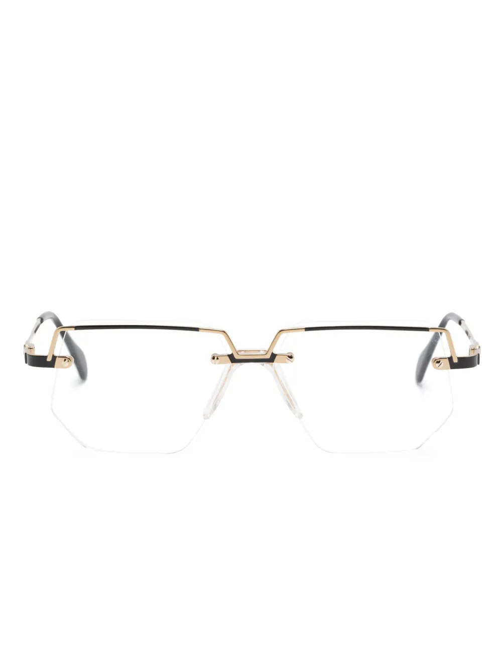 Cazal geometric-frame glasses | Gold | Image 1