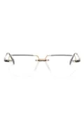 Cazal geometric-frame glasses - Gold