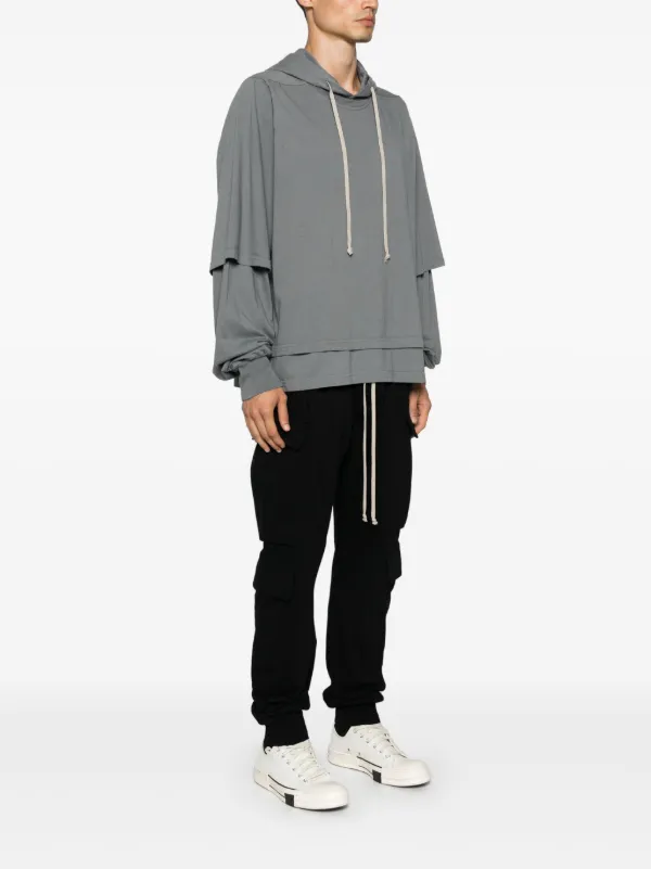 Rick Owens DRKSHDW Black Hustler Hoodie Rick Owens Drkshdw