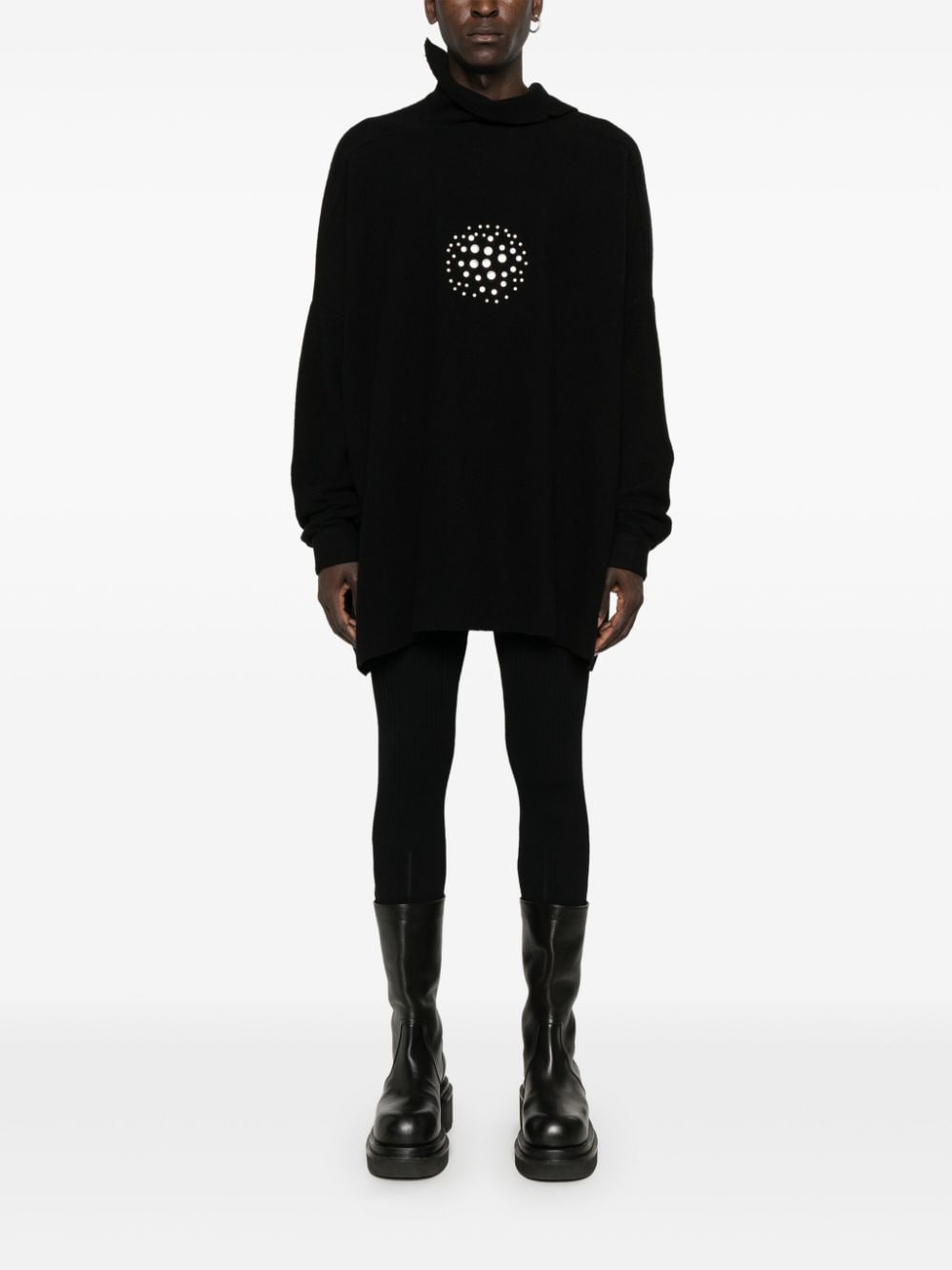 Rick Owens Jumbo Orb sweater - Zwart