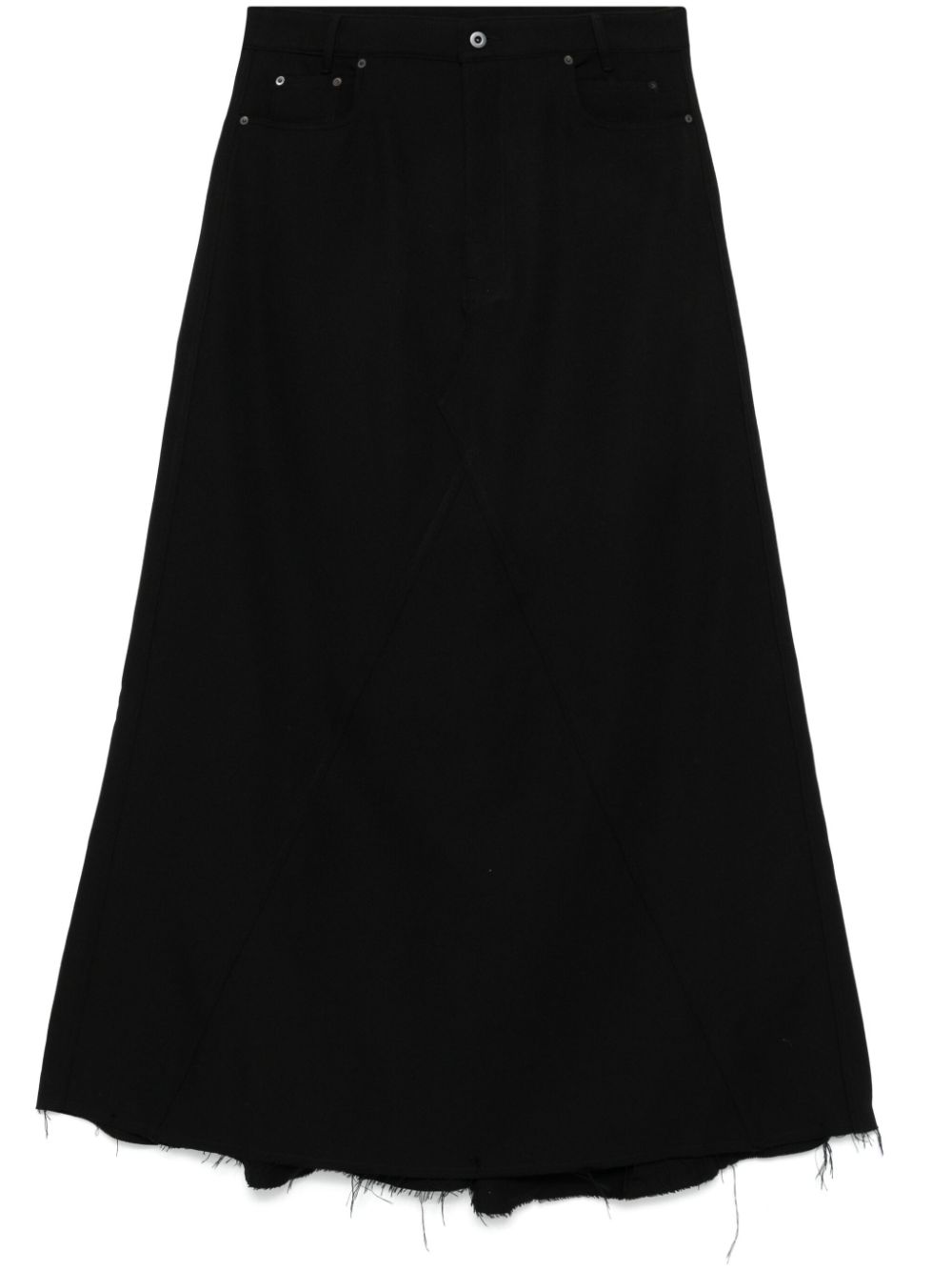 Rick Owens godet maxi skirt - Black