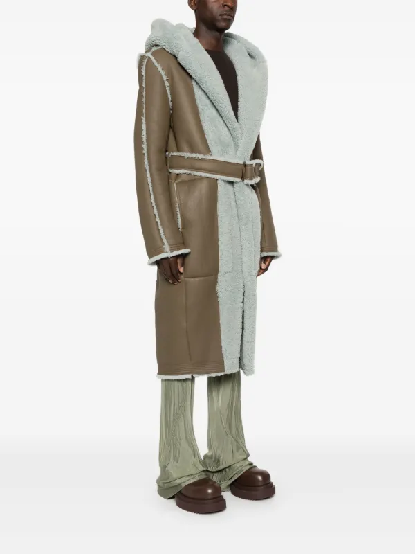 Rick Owens Belted Coat | Brown | FARFETCH