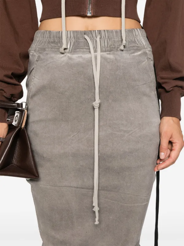 Rick Owens DRKSHDW Pillar Skirt | Grey | FARFETCH CA