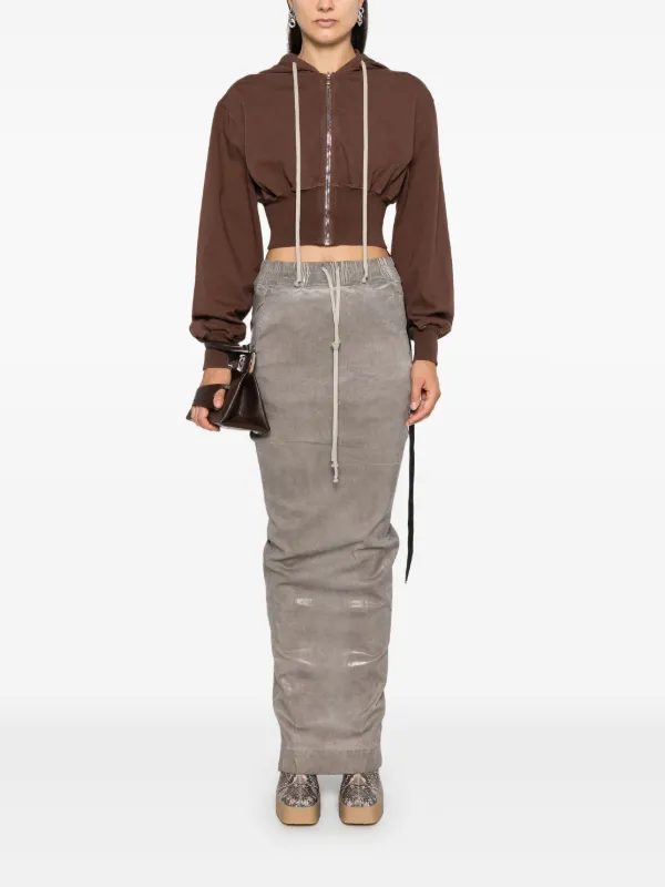 Rick Owens DRKSHDW Pillar Skirt | Grey | FARFETCH CA