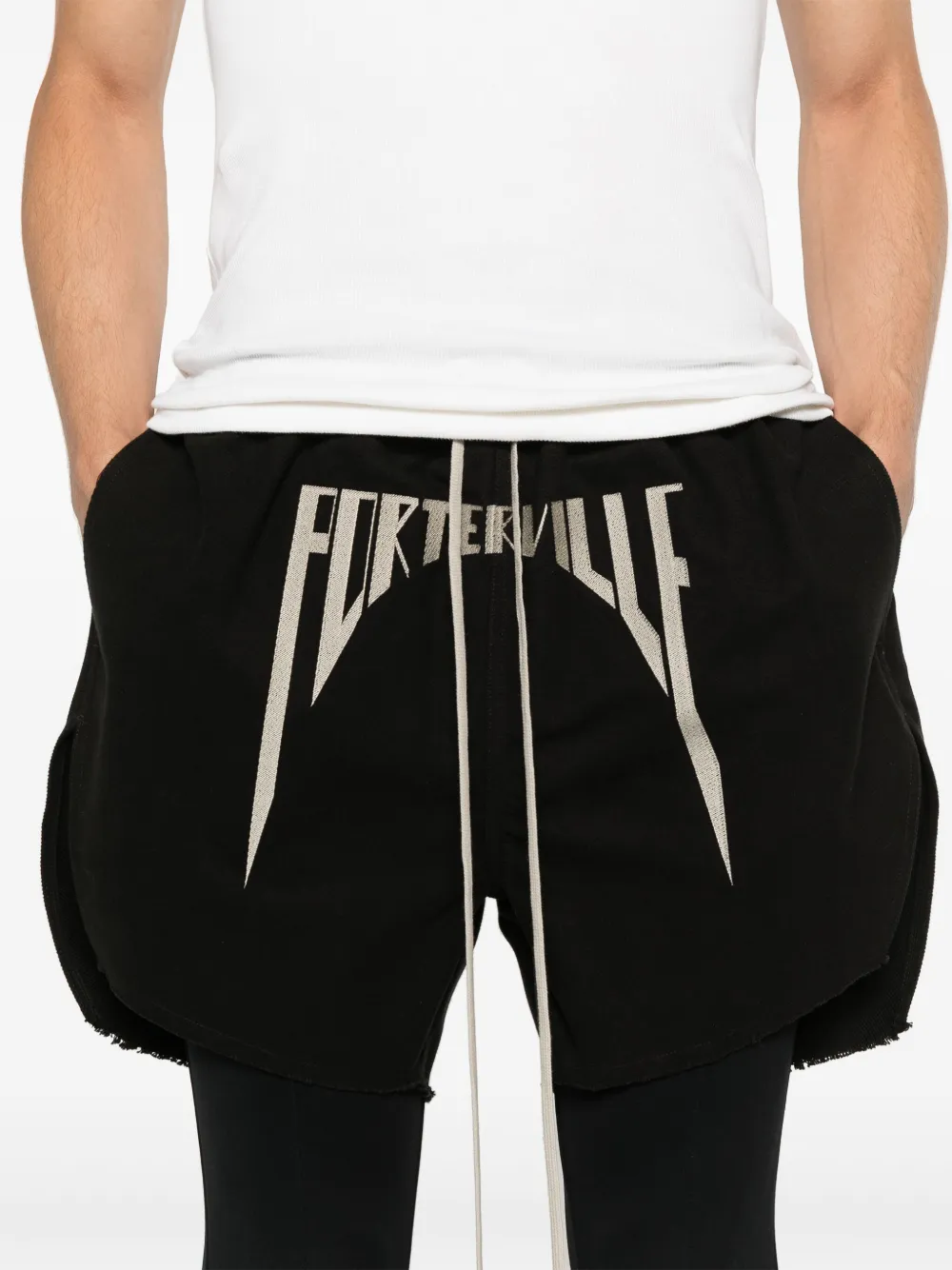 Rick Owens Shorts met borduurwerk Zwart