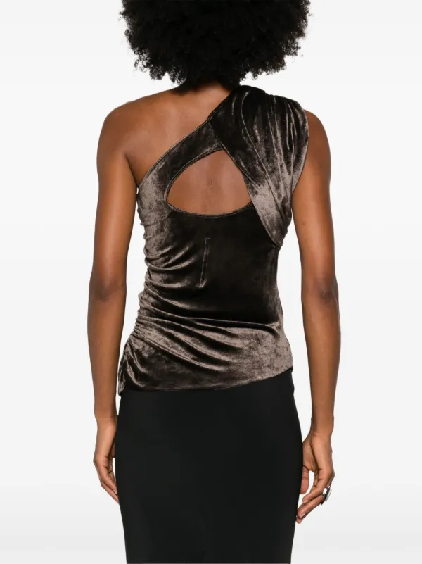 Rick Owens LILIES ドレープカットソー　ノースリーブ Rick Owens Lilies Amira Top | Brown | FARFETCH